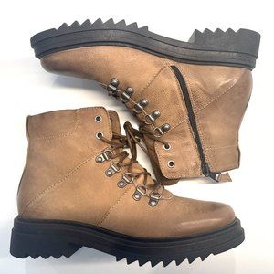 MIZ MOOZ Laight Tan Combat Boot Women Sz 8.5- EUR 39 NEW W/OUT BOX $279